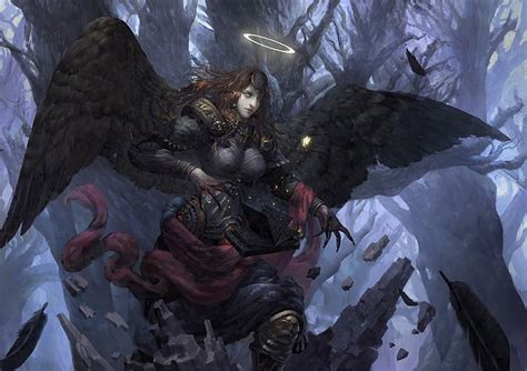 Online Crop Hd Wallpaper Fantasy Art Angel Fallen Angel