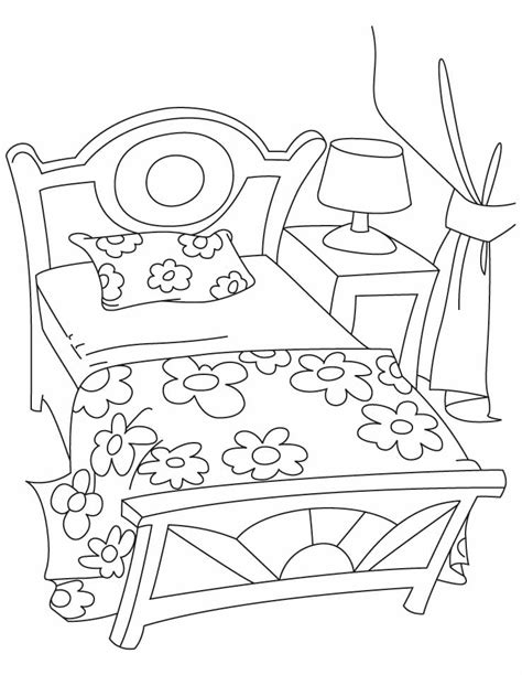 Bed Coloring Page At Free Printable Colorings Pages