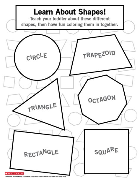 age rating introduction printable worksheets. Identify Different Shapes | Worksheets & Printables | Scholastic | Parents
