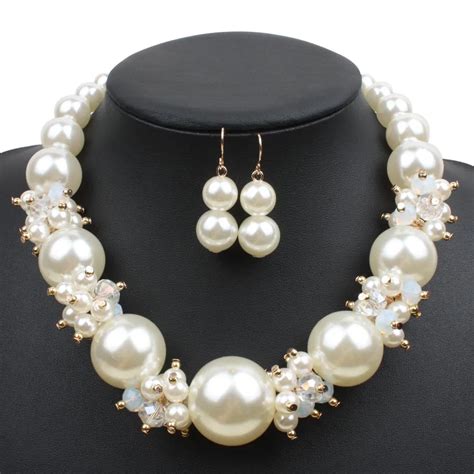 Buy Big Pearls Crystal Jewelry Set Fashion Imitation