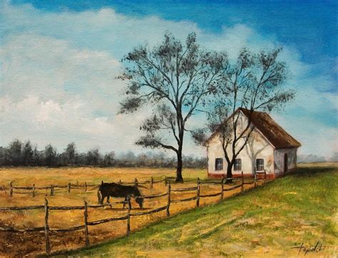 The Country Oil Painting Fine Arts Gallery Original Fine Art Oil