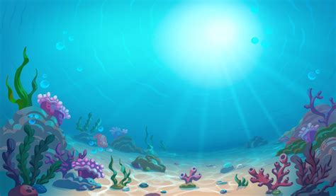 Artstation Sea 2d Background Stylus Head Under The Sea Pictures