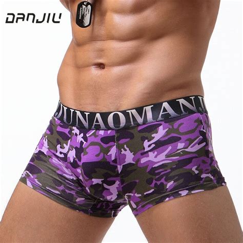 Danjiu Mens Modal Underwear Fashion Camouflage Male Boxer Shorts U