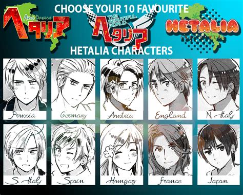 10 Favourite Hetalia Characters By Simply Lau On Deviantart