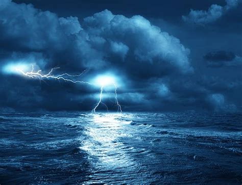 Stormy Sea Lightning Stock Photos Pictures And Royalty Free Images Istock