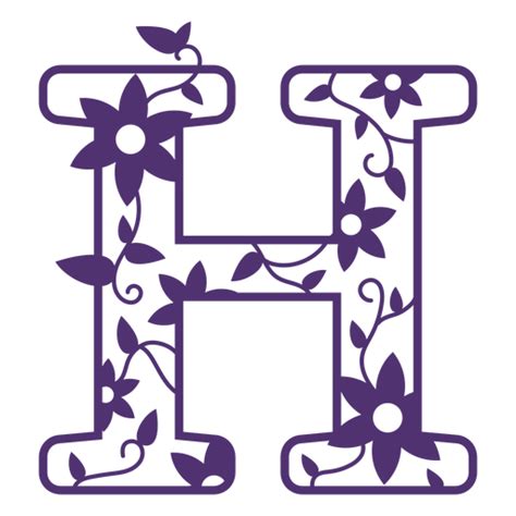 Floral Alphabet Letter H Transparent Png And Svg Vector File