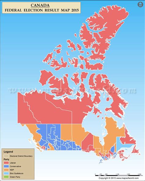 Canada Election 2015 Results Map