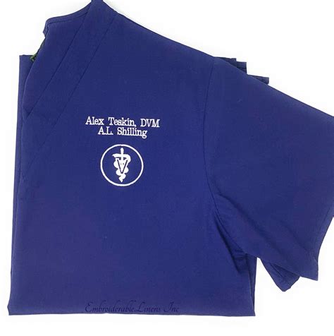 Custom Embroidered Scrub Set In Your Choice Of Color Thread Font And