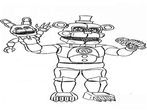 Coloring Foxy Five Nights At Freddys Sketch Coloring Page