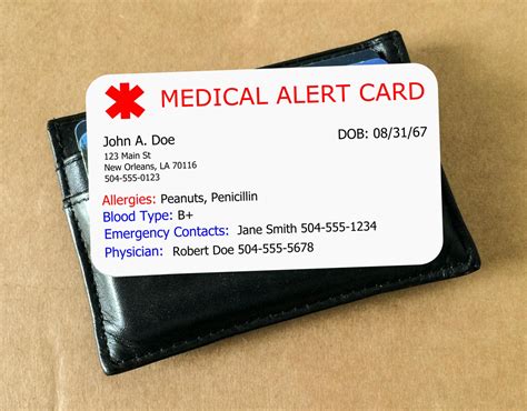 Medical Alert Card Medical ID Card Medical ID Tag Medical