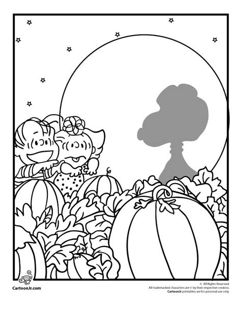 Its The Great Pumpkin Charlie Brown Coloring Pages Linus And Sally In