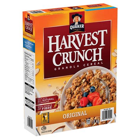 Quaker Harvest Crunch Céréales Granola Cereal Original 1x18kg