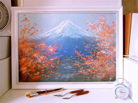 Sakura Painting Japan Painting Original Oil Painting Japanese Etsy
