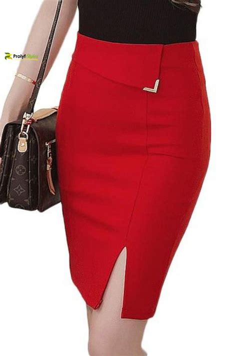 Accentuate Your Shape With This Figure Flattering Pencil Skirt Womens High Waist Pencil Skirt