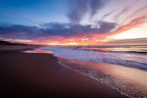 Ocean Reflections Of A Sunset Over Monterey Bay Stock Photo Image Of