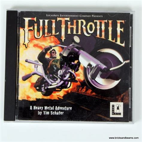 Lucasarts Full Throttle Pc Game Art Jewel Case Disc 1994 A Heavy Metal