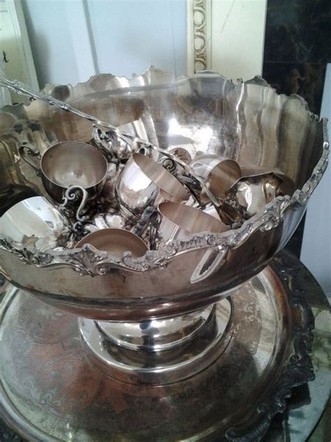 Maybe you would like to learn more about one of these? Silver Plate Punch bowl, 12 cups and ladle.. for Sale ...