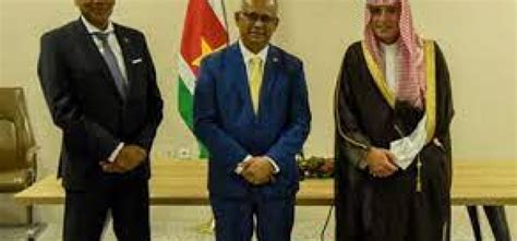 staatsminister buitenlandse zaken van saoedi arabië brengt bezoekt aan suriname stvs