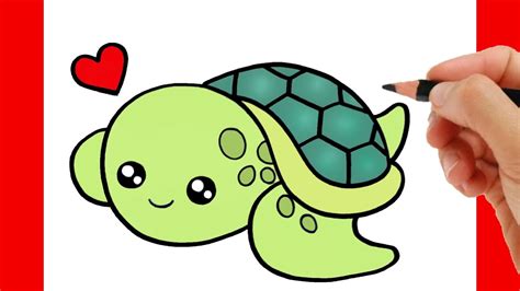 How To Draw A Cute Turtle Easy Step By Step Youtube