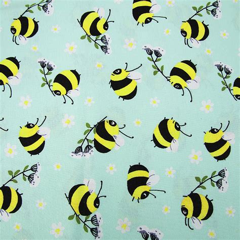 Bee Fabric Knit Fabric By The Yard Insect Fabric Quilt Fabric Etsy