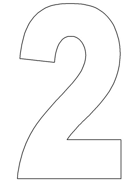 7 Best Images Of Two Printable Number Template Number 2 Cake Template