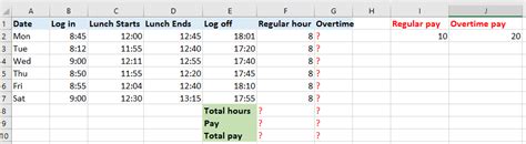 How To Quickly Calculate The Overtime And Payment In Excel