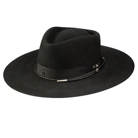 Stetson Dylan Felt Wide Brim Hat Black
