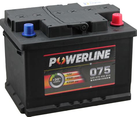 075 Powerline Car Battery 12v Car Batteries Powerline Car Batteries