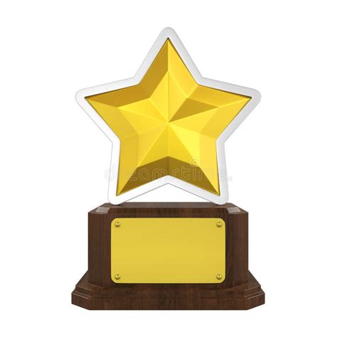 Golden Star Trophy Isolated Stock Illustration Illustration Of Rating