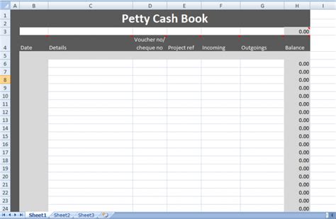 Free Download Excel Petty Cash Book Template Exceltemple