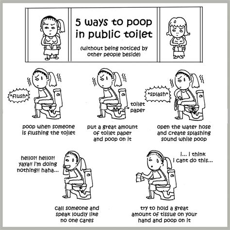 Girls In Real Life Ep18 5 Ways To Poop In Public Toilet Tapas