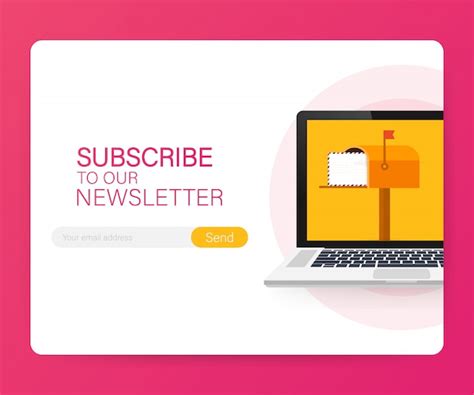 Premium Vector Email Subscribe Online Newsletter Template With