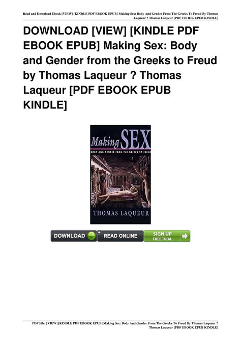 read kindle pdf ebook epub making sex body and gender from the greeks to freud by thomas