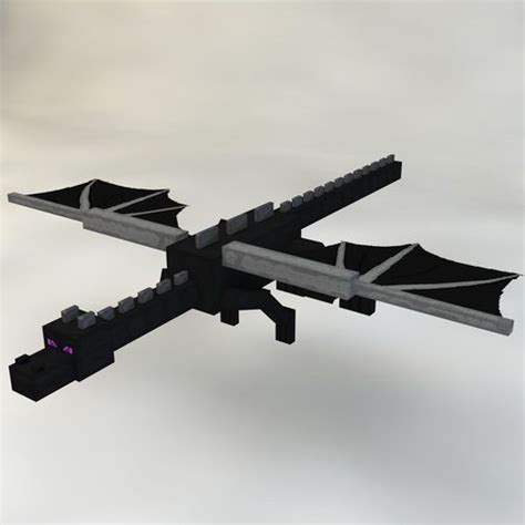 3d Model Ender Dragon Minecraft Cgtrader