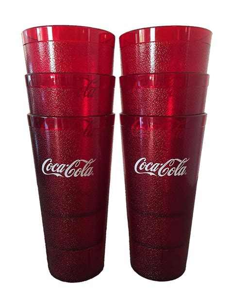 Coca Cola Cups Red Plastic Tumbler 32 Ounce Restaurant Grade Carlisle
