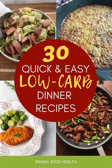 30 Quick And Easy Low Carb Recipes For Dinner