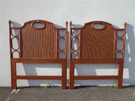 Vintage twin bed headboard ,wicker headboard,farmhouse decor, pair, white wicker, beach decor, vintage furniture, childs bed, single bed karenschicnshabby 5 out of 5 stars (1,170) 2 Headboards Vintage Wicker Rattan Twin Peacock Sunshine ...