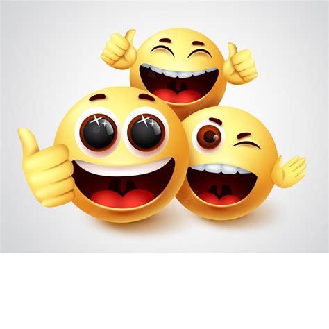 Emoji Amigos Design De Vetor De Personagens Emojis De Emoticon De