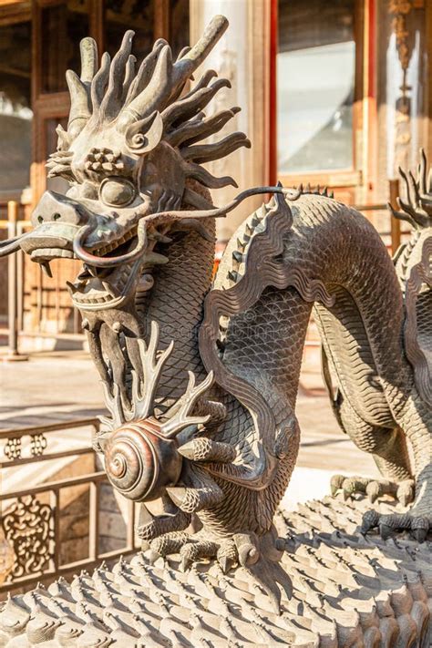 Chinese Dragon Statue Sculpture Stock Photo Image Of Ancient Guard
