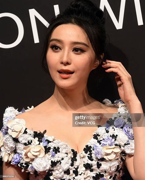 Actress Fan Bingbing Poses On The Red Carpet Of 2015 Gq Men Of The