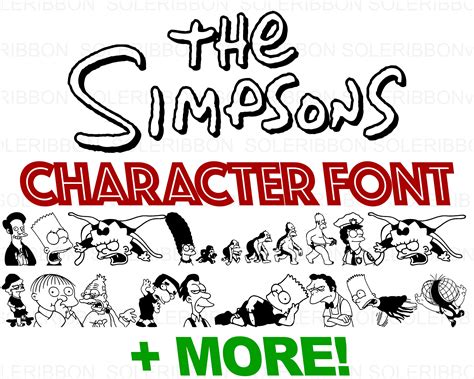 The Simpsons Character Font Simpsons Svg The Simpsons Etsy