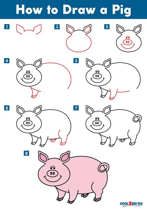 Https://favs.pics/draw/how To Draw A Pig Step By Step