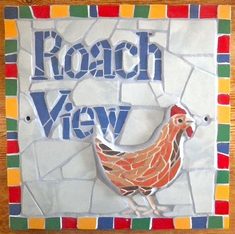 Petsfit weatherproof outdoor chicken coop with nesting box, outdoor hen house with removable bottom for easy cleaning, weatherproof poultry cage, rabbit hutch, wood duck house. A mosaic name plaque commissioned by a chicken lover ...