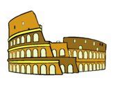 Dibujo de un coliseo romano para pintar, colorear o imprimir. Dibujos de El Imperio romano para Colorear - Dibujos.net