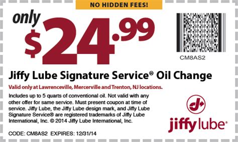 Get 40 Off Jiffy Lube Coupons Codes Printable Coupon September 2018