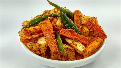 Gajar Mooli Ka Achar In Hindi By Indian Food Made Easy Youtube
