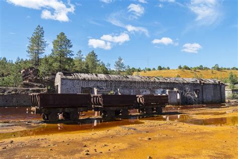 Remains Of The Old Mines Of Riotinto In Huelva Spain Stock Photo