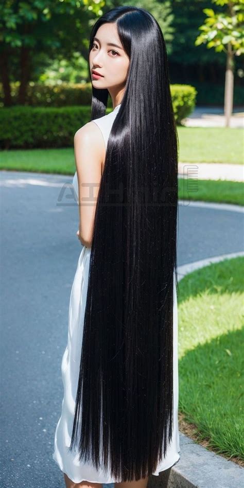 Long Straight Black Hair Long Shiny Hair Asian Long Hair Shiny Black