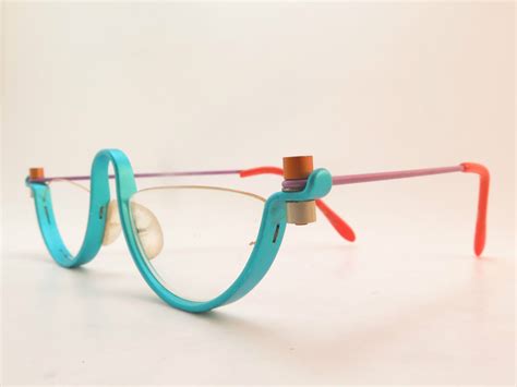 Vintage 80s Gail Spence Design Eyeglasses Frames Mod No 1 3200 Made In Denmark Unique Glasses