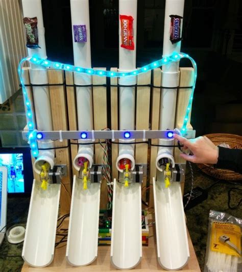 Diy, how to make candy dispenser vending machine from cardboard using card for kids. Build an Arduino-Powered Candy Vending Machine | Make: